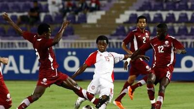 Ismail Al Hammadi, centre, could be one of the over 23-year-old players the UAE choose to take to London.