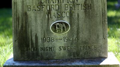 The final resting place for 'Champion', a Basford British Mascot.