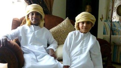 UAE Orphans Saeed, 9 and Saif, 5 who live in villas that are part of the Dar Zayed network. Their "families" were traveling to Indonesia on Friday, though Saif is not going because he does not have a passport yet.