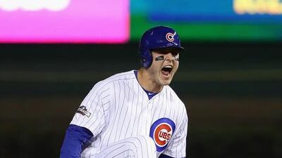 If Anthony Rizzo, left, and the other left-handed Chicago Cubs hitters get hot, it could mean trouble for Corey Kluber and the Cleveland Indians’ mostly righty pitching staff. AFP