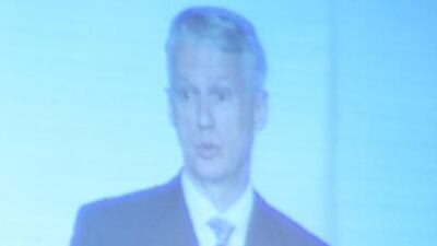 Doug Cooper, group senior vice president at Sellafield Ltd, a UK-based company responsible for safely delivering nuclear waste on behalf of the Nuclear Decommissioning Authority, was one of the speakers at the Nuclear International Conference in Abu Dhabi. Delores Johnson / The National