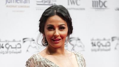 Dubai, United Arab Emirates, December 6, 2017: Mais Hamdan walks the red carpet during the opening night of Dubai International Film Festival at Madinat Jumeirah in Dubai December 6, 2017. Christopher Pike / The National Reporter: Chris Newbould Section: Arts & Culture