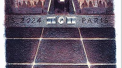 Seven artists have created 14 posters to celebrate art and sport ahead of the 2024 Olympics in Paris. Seen here is a poster by Pierre Seinturier. All photos: Paris 2024 Organising Committee