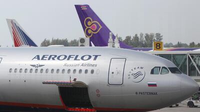 Aeroflot operates two flights a day from Moscow to Bangkok. Barbara Walton / EPA