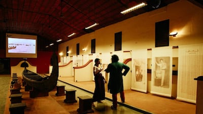 Rasha Al Duwaisan’s Hoisting Histories installation in the Binary States, India – UAE exhibition, the Kochi-Muziris Biennale, Fort Kochi. Courtesy Cultural Engineering