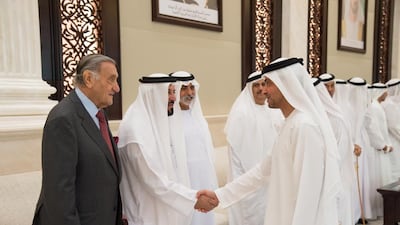 Sheikh Mohammed bin Zayed Al Nahyan, Crown Prince of Abu Dhabi and Deputy Supreme Commander of the UAE Armed Forces, on Tuesday received a number of UAE citizens and key officials on the advent of Ramadan at Bateen Palace. Also present was Sheikh Nahyan bin Mubarak, Minister of Culture, Youth and Community Development, Sheikh Hazza bin Zayed, National Security Advisor and Vice Chairman of the Abu Dhabi Executive Council.