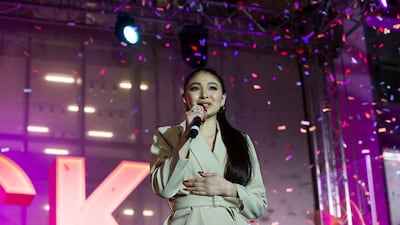 Filipino pop star Nadine Lustre performs at the Block Party at The Galleria, Al Maryah Island. All photos: Leslie Pableo / The National