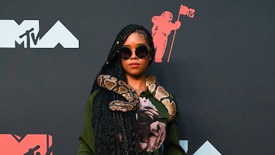 Gabriella Wilson, aka HER, arrives at the MTV Video Music Awards on Monday, August 26. AFP
