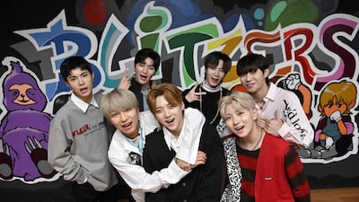 Members of the K-pop boy band Blitzers posing for a photo at a rehearsal studio in Seoul. Thirty teenagers, thousands of hours of training, dozens of shattered dreams: it all comes to a head next week when the Blitzers will be launched into the cut-throat K-pop market, hoping to become the next BTS. AFP
