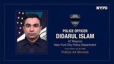 Officer Islam, 36, was among four people killed when a gunman stormed the lobby of the 345 Park Avenue office tower and opened fire. Reuters