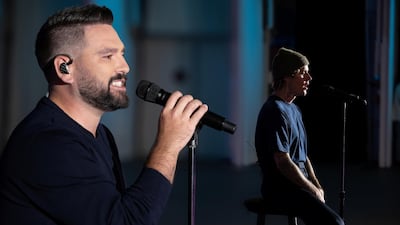 Singer Justin Bieber and duo Dan + Shay perform '10,000 Hours' to no audience at the Hollywood Bowl for the 54th annual Country Music Association Awards. Reuters