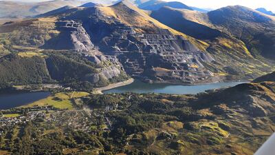 Dinorwig Slate Quarry Mountain Landscape