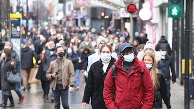 Shoppers on Oxford Street in London three days after Christmas. Britain’s recovery will depend on consumers spending more of their lockdown savings, say economists. PA
