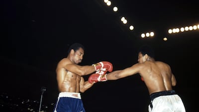 Muhammed Ali and Ken Norton during their bout in San Diego. Getty