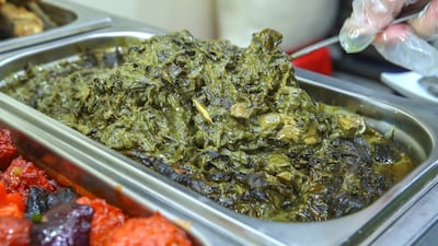 Laing is a dish of shredded taro leaves with meat or seafood cooked in thick coconut milk, spiced with labuyo chili, lemongrass, garlic, shallots, ginger and shrimp paste