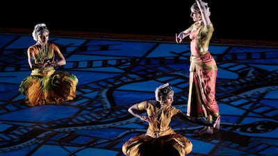 The Tamil classical dance form Bharatanatyam has roots as far back as 300 BC in the treatise of Natya Shastra. Written in Water. Courtesy New York University Abu Dhabi