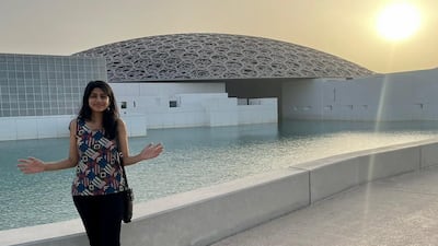 Zoya Thomas at Louvre Abu Dhabi.