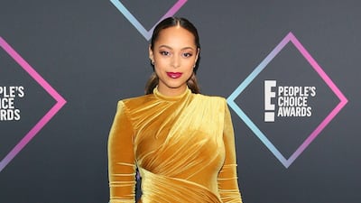 Amber Stevens West wears Michael Costello (of Project Runway fame). Photo / AFP