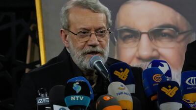 Ali Larijani, head of Iran’s Supreme National Security Council, has held meetings with leaders in Iraq and Lebanon. AP