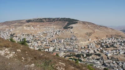 Mount Ebal, seen from Mount Gerazim. Getty