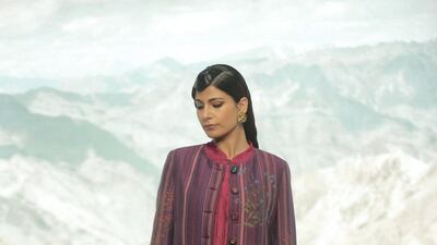 Payal Pratap's View with a Room collection was rendered in shades of plum, purple and coffee.