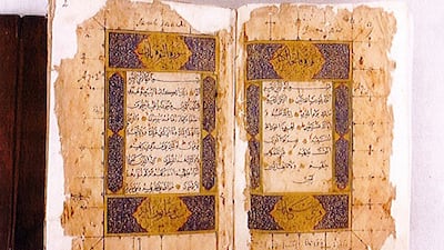 Included in the display will be embossed and gilded pages copied from the Holy Quran that date back to 15th and 16th centuries and a 17th century cosmology manuscript titled ‘Miracles of Existence’. Photo: SIBF
