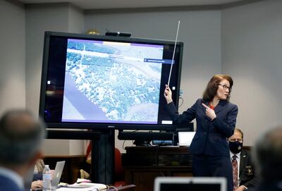 Prosecutor Linda Dunikoski said in her opening arguments on Friday that the three white men charged in the killing of Ahmaud Arbery did everything 'based on assumptions'. AP