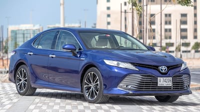 The new Toyota Camry HEV in Abu Dhabi. Antonie Robertson / The National