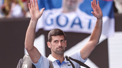 Serbia's Novak Djokovic acknowledges the crowd as he leaves the court. AFP