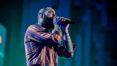 Post Malone headlines Soundstorm in Riyadh, at ease in festivals and stadiums as part of his expanded live show. Photo: MDL Beast