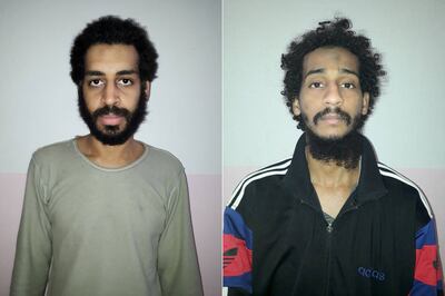Alexanda Kotey (L) and El Shafee Elsheikh were extradited to the US. Reuters