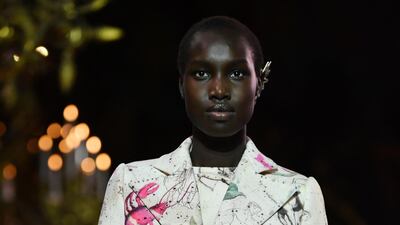 Schiaparelli's 2019 Spring-Summer Haute Couture collection fashion show in Paris, on January 21, 2019. Getty Images