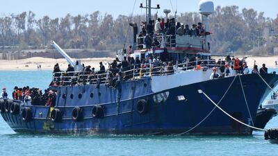 Many migrants try to reach Europe on a dangerous sea route across the Mediterranean. EPA