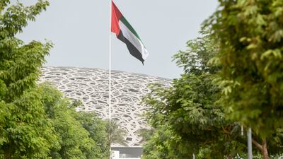Louvre Abu Dhabi on an unsettled morning in the capital. Khushnum Bhandari / The National