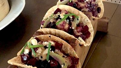 This beet pica tartare is served as part of Asia de Cuba’s nightly Hemingway Hour. Ann Marie McQueen / The National