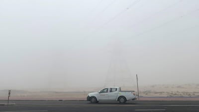Fog engulfs Dubai. Pawan Singh / The National