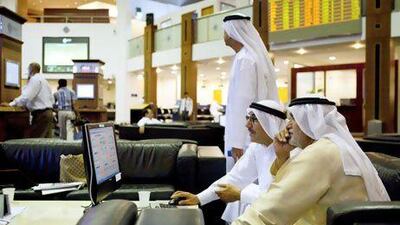 Stocks in Dubai fell for a third day in a row. Christopher Pike / The National
