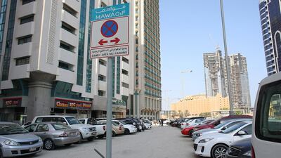 Mawaqif inspectors will now have the right to tow vehicles that have been put up for sale or that are serving commercial or promotional purposes inside car parks. Delores Johnson / The National