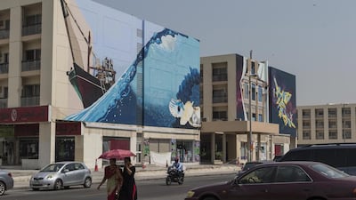 The work is the latest collection of street art in Dubai following similar projects in City Walk and Business Bay. Antonie Robertson / The National