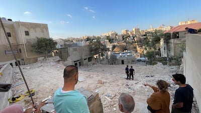 The site of the building collapsed in Amman, September 20, 2022, after it was levelled by demolition crews. Khaled Yacoub Oweis/ The National