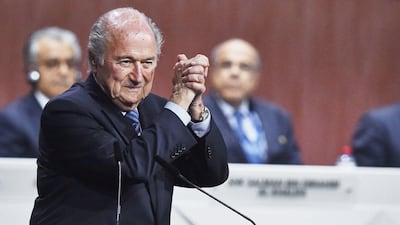 Sepp Blatter was re-elected fot a fifth term after challenger Prince Ali bin al Hussein withdrew just before a scheduled second round. Michael Buholzer / AFP