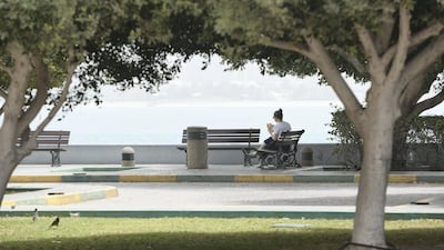 Poor visibility in the city of Abu Dhabi. Khushnum Bhandari for The National