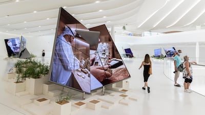 Inside the UAE Pavilion at Expo 2020. Photo: Antonie Robertson / The National