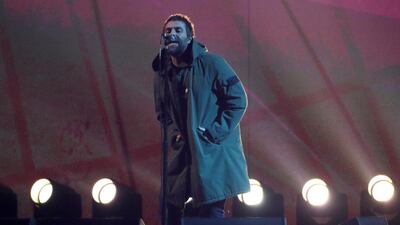 Liam Gallagher was a lare replacement for Ariane Grande. He sang the Oasis classic Live Forever. REUTERS/Hannah McKay