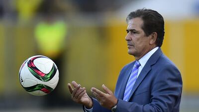 Honduras' Colombian coach Jorge Luis Pinto is pictured during a friendly match against Ecuador in Quito in 2015. AFP