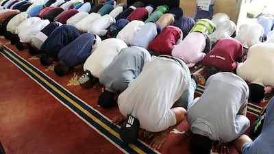 First Friday prayers of Ramadan at Al Farooq Omar bin Al Khattab Mosque in Dubai