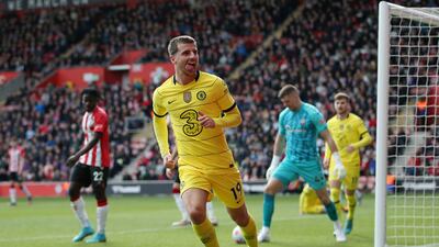 Mason Mount celebrates after scoring Chelsea's sixth goal. Getty