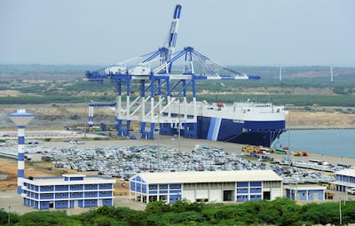 Sri Lanka's Hambantota port has been given to China on a 99-year lease. Lakruwan Wanniarachchi / AFP
