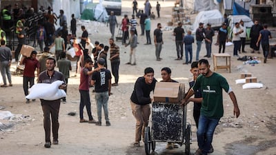 Many Palestinians in Gaza rely on aid to survive after Israel's military campaign. AFP