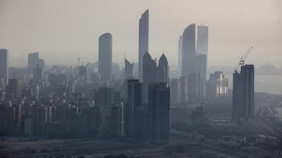 Aerial view of Abu Dhabi skyline. Silvia Razgova / The National